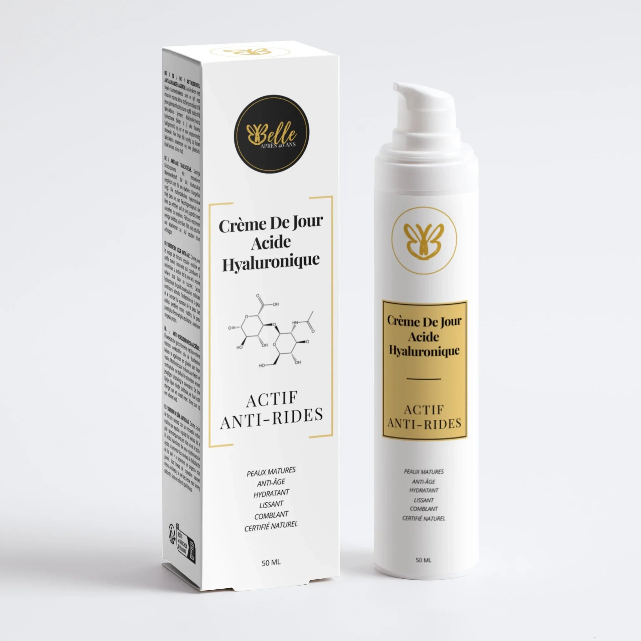 Crème de jour à l'acide hyaluronique Actif Anti-Rides 