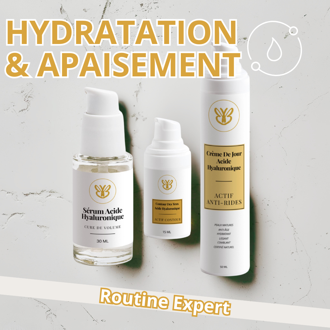 Trio hydratant et apaisant – sérum, crème et contour des yeux