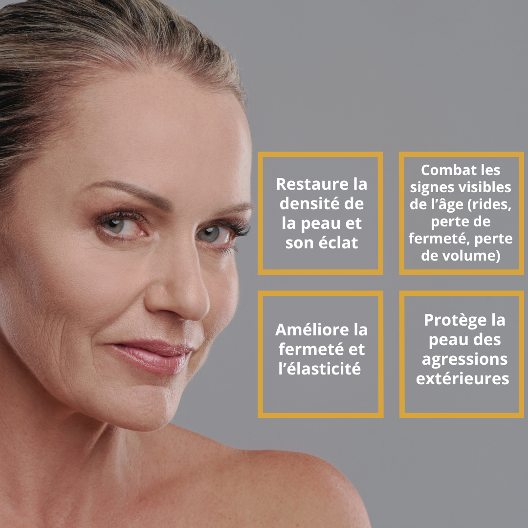 Peau visiblement plus jeune et lumineuse