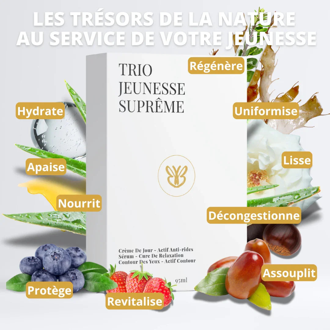 Jeunesse, fermeté, éclat : une alliance puissante d’actifs végétaux et d’acide hyaluronique pour une peau visiblement plus lisse, ferme et lumineuse.