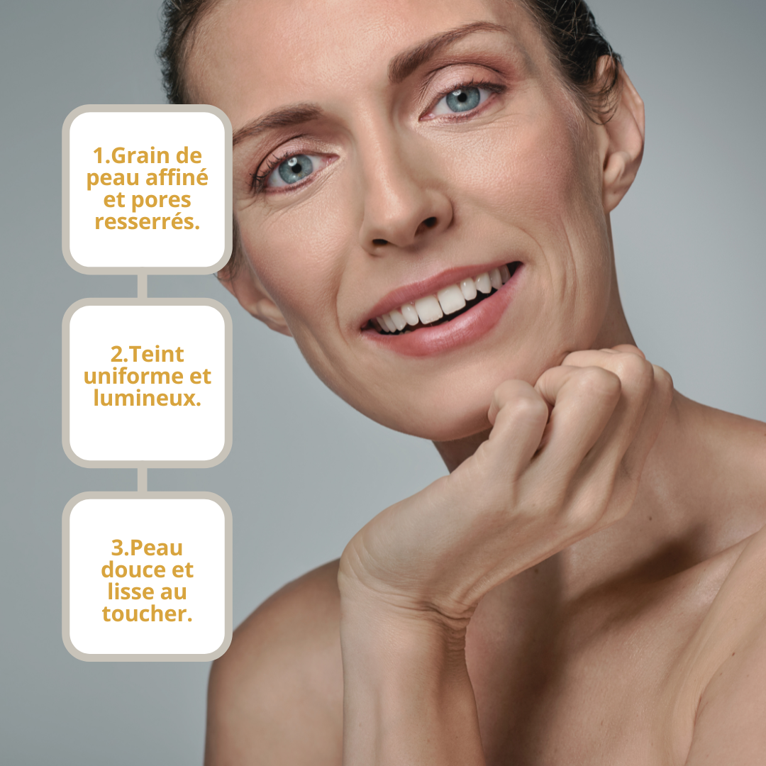 Peau mature revitalisée et éclatante