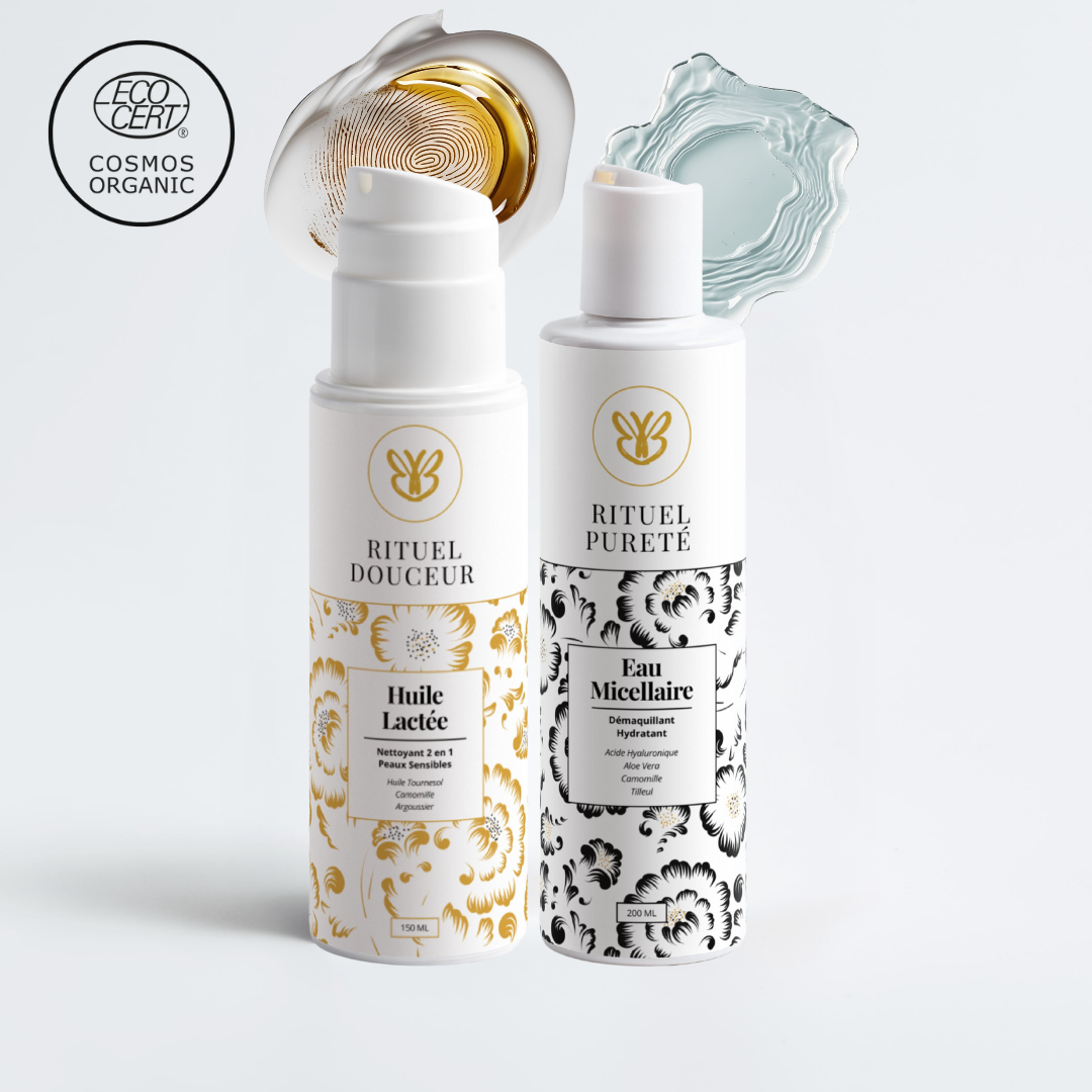 Duo démaquillant naturel Belle après 40 ans pour un nettoyage en profondeur et en tendresse