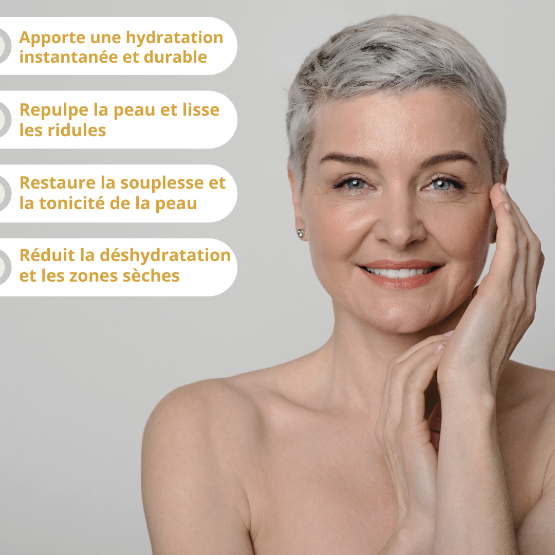 Peau apaisée et intensément hydratée