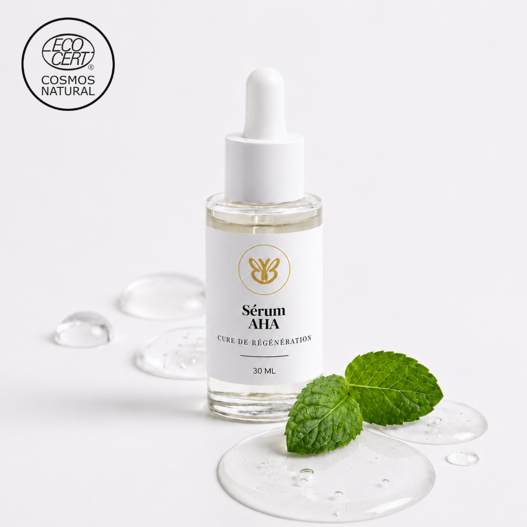Sérum AHA exfoliant doux pour régénérer les peaux matures